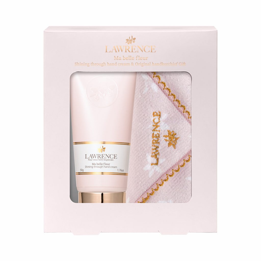 シャイニングスルーハンドクリーム　オリジナルハンカチギフト　マベルフルール(ハンドクリーム50g / オリジナルハンカチ1枚)
